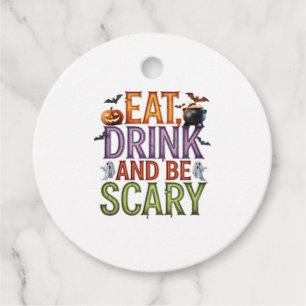 Eat Drink And Be Scary Halloween Party Spooky Desi Favour Tags