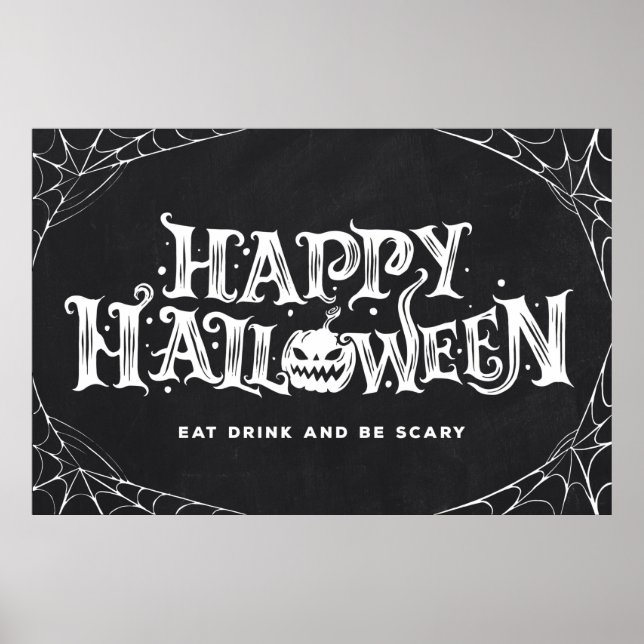 Eat, Drink and Be Scary Halloween Poster (Front)