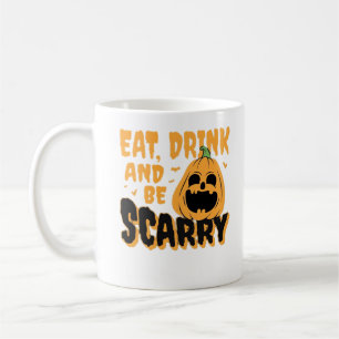Eat Drink And Be Scary Halloween Pumpkin Vintage G Coffee Mug