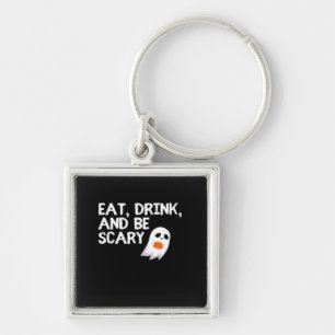 Eat Drink And Be Scary Halloween Spirit Modern Key Ring