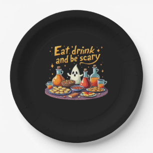 Eat Drink And Be Scary Halloween Spooky Fun For Ha Paper Plate