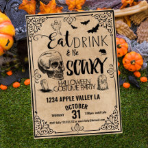 Eat Drink and Be Scary Halloween Vintage Party