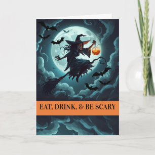 Eat, Drink, and be Scary, Halloween Witch Card