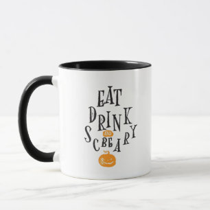 Eat Drink And Be Scary Happy Halloween Vintage Coo Mug