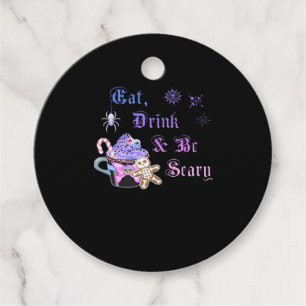 Eat Drink And Be Scary Hexmas Cool Unique Favour Tags