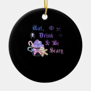 Eat Drink And Be Scary Hexmas Cool Unique Style Ceramic Tree Decoration
