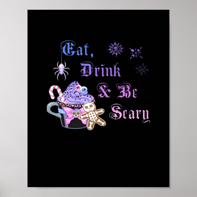 Eat Drink And Be Scary Hexmas Cool Unique Style Poster (Front)