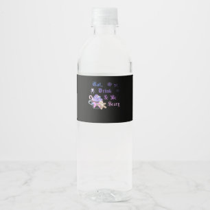 Eat Drink And Be Scary Hexmas Cool Unique Water Bottle Label