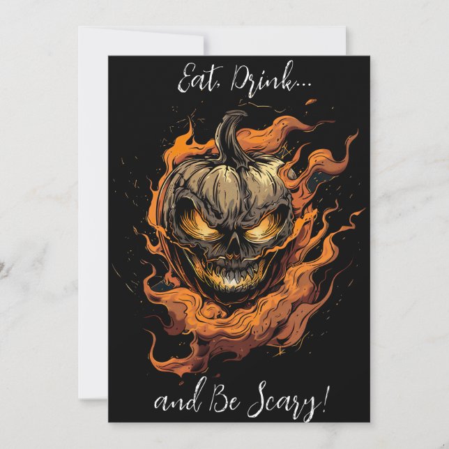 Eat, Drink, and Be Scary! Invitation (Front)