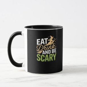 Eat Drink And Be Scary Minimal Clean Mug