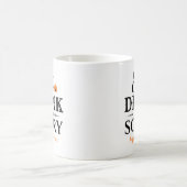 Eat Drink and Be Scary Modern Typography Halloween Coffee Mug (Center)