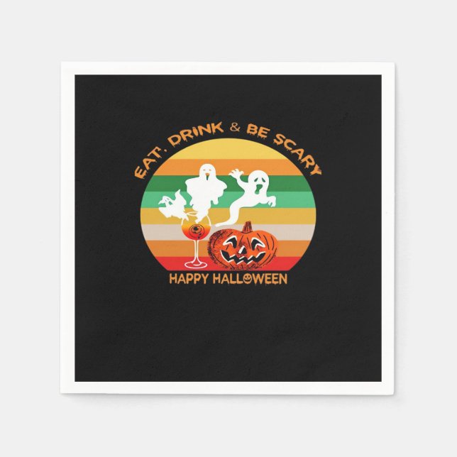 Eat Drink And Be Scary Napkin (Front)