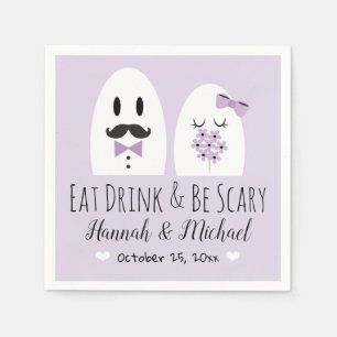 Eat Drink and Be Scary Napkins Ghost Wedding