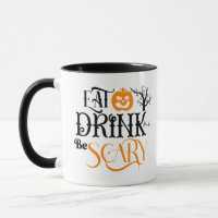 Eat Drink and Be Scary Pumpkin Halloween