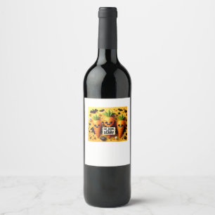Eat Drink And Be Scary Retro Classic Wine Label