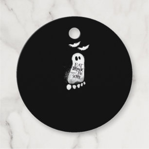 Eat Drink And Be Scary Trendy Graphic Favour Tags