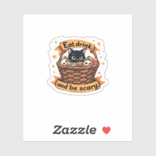 Eat Drink And Be Scary Trick Or Treat Basket Hallo