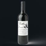 Eat Drink and Be Seventy Funky Retro 70th Birthday Wine Label<br><div class="desc">It's going to be a heck of a 70th birthday party so dress up your wine bottles with this funky retro Eat,  Drink & Be Seventy! beverage stickers. Matching party supplies available.</div>