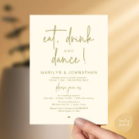 Eat, Drink and Dance, Modern Wedding Reception