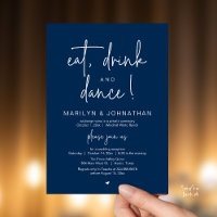 Eat, Drink and Dance, Modern Wedding Reception