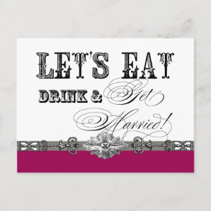 Eat, Drink and Get Married Save the Date Postcards