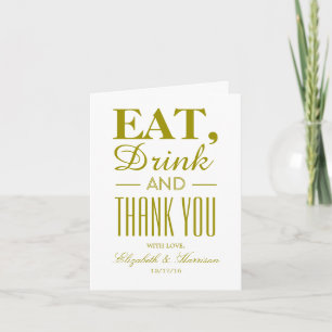 Eat, Drink and Thank You Gold Card