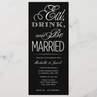 Eat, Drink, Be Married Invitation