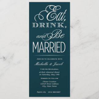 Eat, Drink, Be Married Invitation