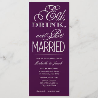 Eat, Drink, Be Married Invitation