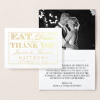 Eat, Drink & Be Married Modern Photo Wedding