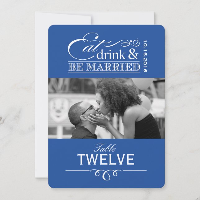 Eat, Drink & be Married - Table Seating Cards (Front)