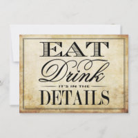 Eat, Drink & Be Married Vintage Wedding
