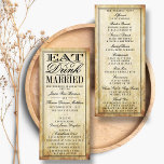 Eat, Drink & Be Married Vintage Wedding Programme<br><div class="desc">Eat,  Drink & Be Married Vintage Wedding Programs.</div>
