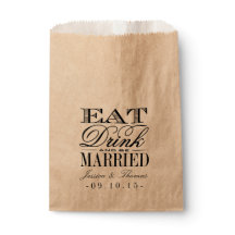 Eat, Drink & Be Married Wedding Favour Bag