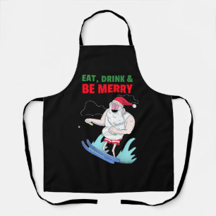 Eat, Drink & Be Merry Christmas Apron
