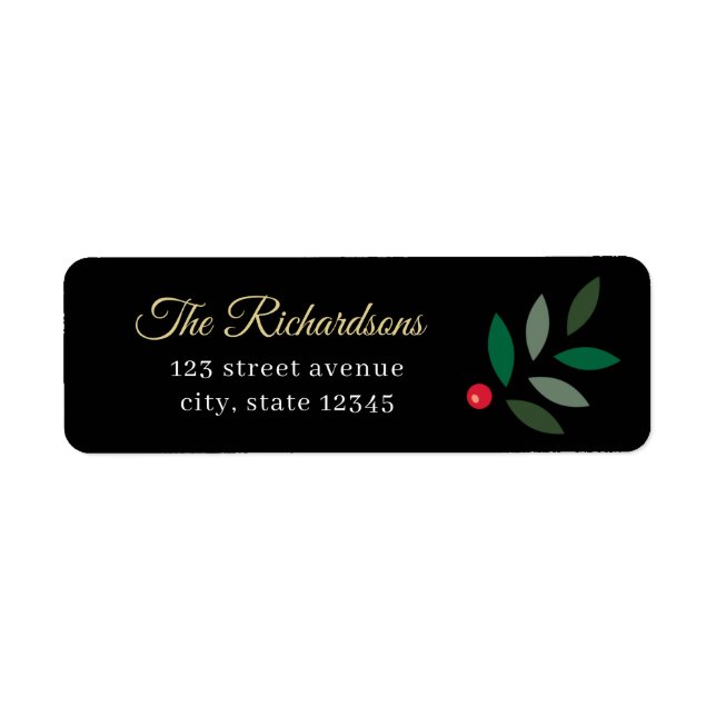 Eat Drink Be Merry Christmas Holiday Address Label (Front)