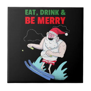 Eat, Drink & Be Merry Christmas Tile