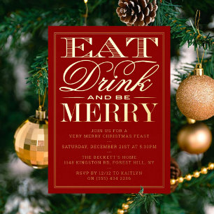 Eat, Drink & Be Merry Festive Christmas Real