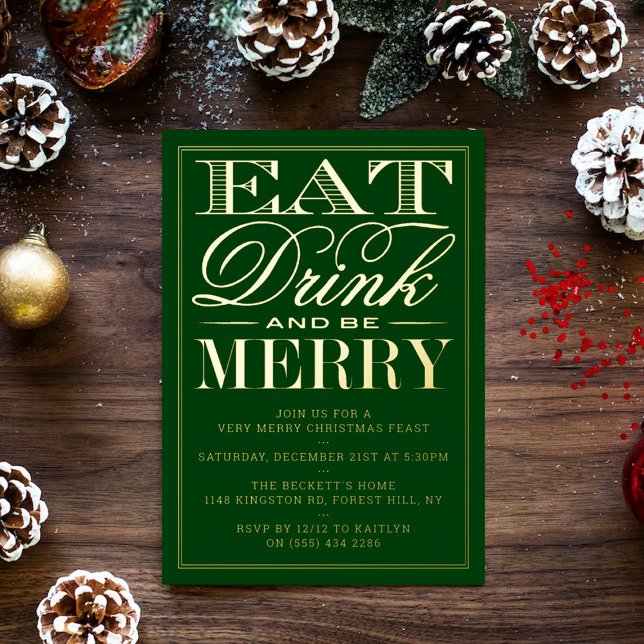 Eat, Drink & Be Merry Festive Christmas Real (Creator Uploaded)