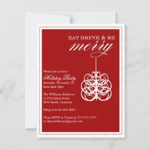 Eat Drink & Be Merry Invitation