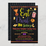 Eat Drink & Be Scary Halloween Costume Party Invitation<br><div class="desc">Eat Drink & Be Scary Halloween Costume Party Invitation</div>