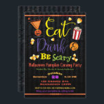 Eat Drink & Be Scary Halloween Costume Party Invitation<br><div class="desc">Eat Drink & Be Scary Halloween Costume Party Invitation</div>