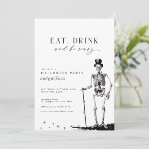 Eat Drink & Be Scary Halloween Party Invitation
