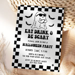 Eat, Drink & Be Scary Halloween Party Invitation<br><div class="desc">Eat,  Drink & Be Scary Halloween Party Invitation</div>