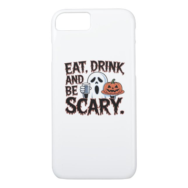 Eat Drink Be Scary Halloween Pumpkin Creative Styl Case-Mate iPhone Case (Back)
