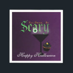 Eat Drink Be Scary Halloween Purple Party Napkins<br><div class="desc">Eat Drink Be Scary Halloween Purple Party Napkins. Customise with any text. Matching items available in this collection.</div>