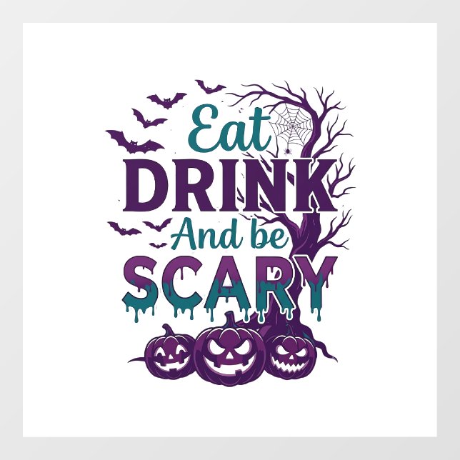 Eat Drink Be Scary Halloween Spooky Tree Pumpkins_ (Sheet)