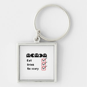 Eat Drink Be Scary Minimal Clean Key Ring