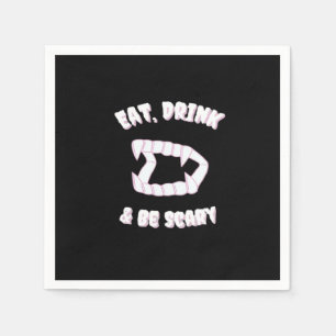 Eat Drink Be Scary Vampire Minimalist Style Napkin