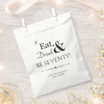 Eat Drink Be Seventy Funky Retro 70th Birthday Favour Bags<br><div class="desc">It's going to be a heck of a 70th birthday party so thank your guests with this funky retro Eat,  Drink & Be Seventy! favour bags filled with goodies. Matching party supplies available.</div>